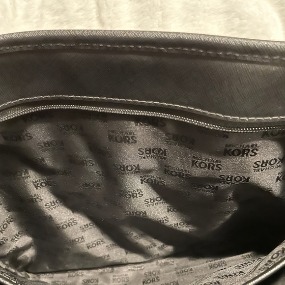 Michael Kors Black Sady Purse. Saffiano leather with silver accents - Picture 9 of 16